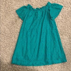 turquoise lace dress